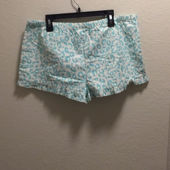 Forever 21 Blue And White Leopard Print Ruffle Hem Sleep Short. NWOT - Picture 4 of 6